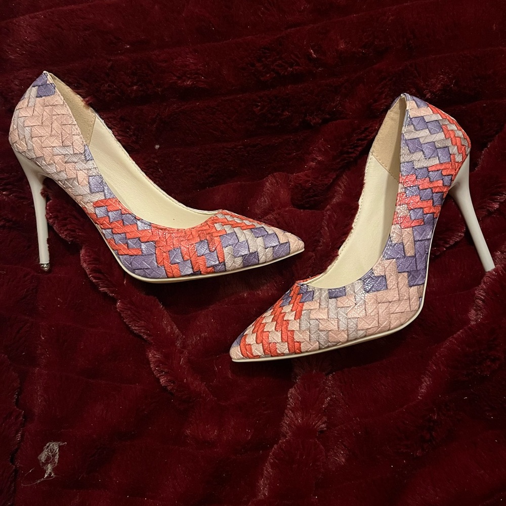 Purple and orange heels